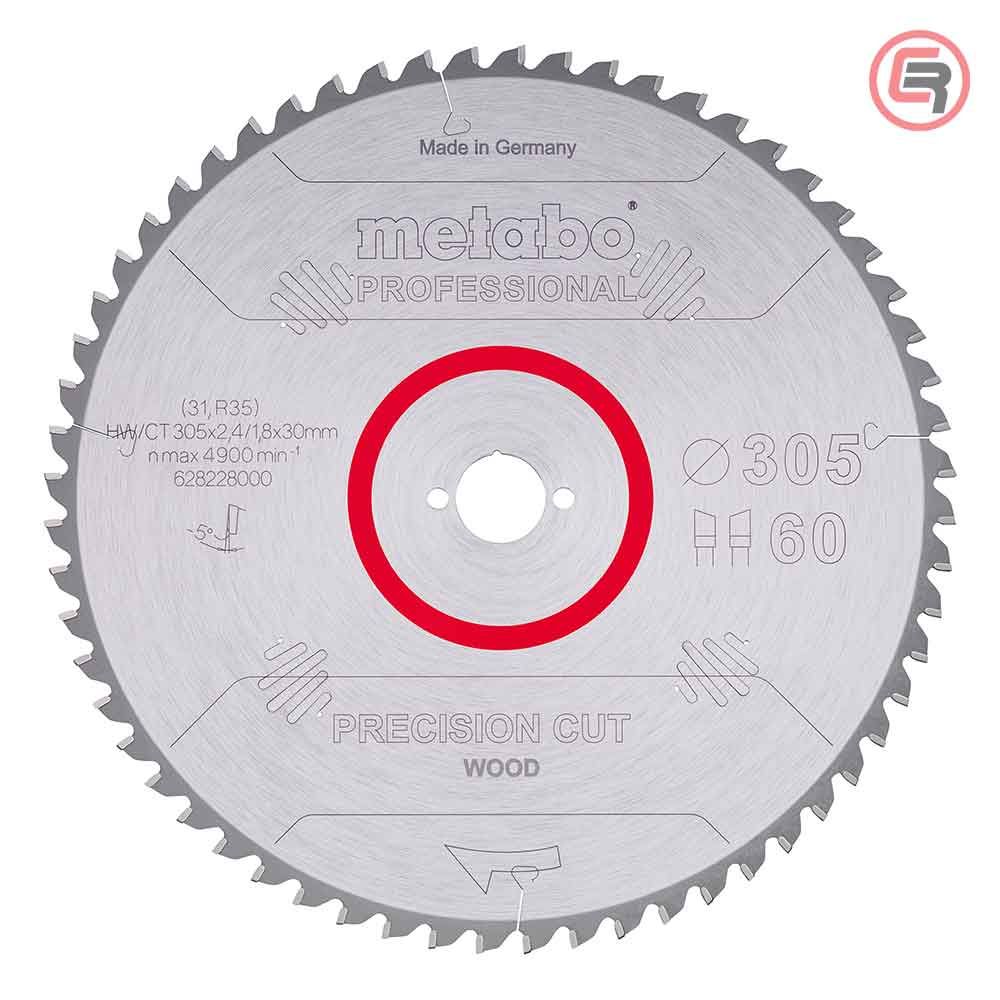Metabo List Kružne Pile 305 x 2,4 / 1,8 x 30 / Z = 60 Precision Cut Wood Professional – 628228000 slika 1