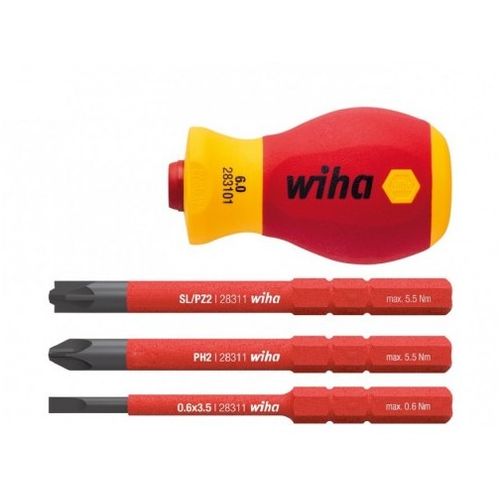 Wiha 41230 VDE Slim Vario set bit + držač 4/1 6mm Stubby slika 1