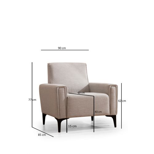 Horizon - Ecru Jednoseda Sofa slika 7