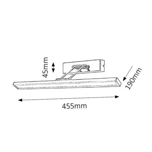 Rabalux Picture slim adjusstona lampa, LED 8W hrom slika 4