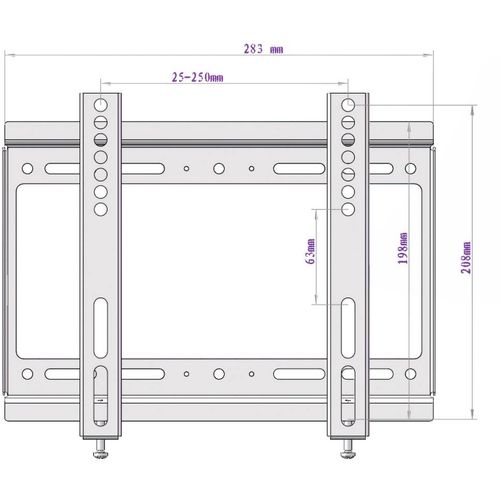 SpeaKa Professional Slim Fix zidni držač za TV 35,6 cm (14'') - 106,7 cm (42'') togi nosač slika 4