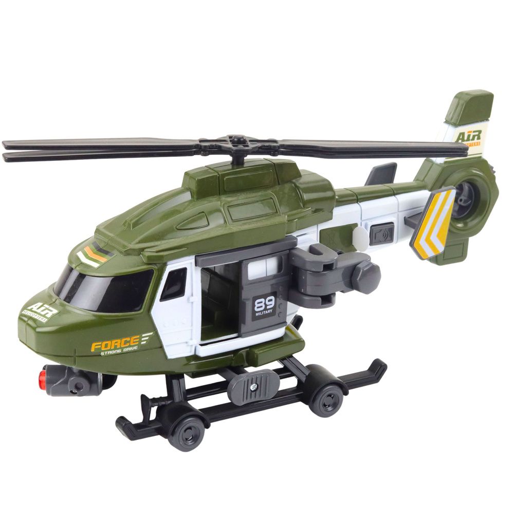Svjetla i zvukovi nosila za kuke vojnog helikoptera, kaki 1:16 slika 2