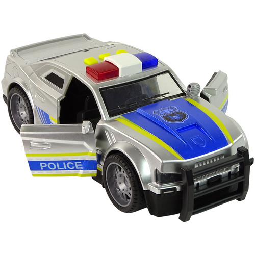 Policijski auto Charger 1:14 sa svjetlosnim i zvučnim efektima srebrni slika 4