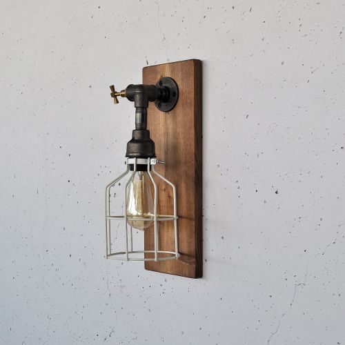 Pp172 Wooden
Black Wall Lamp slika 4