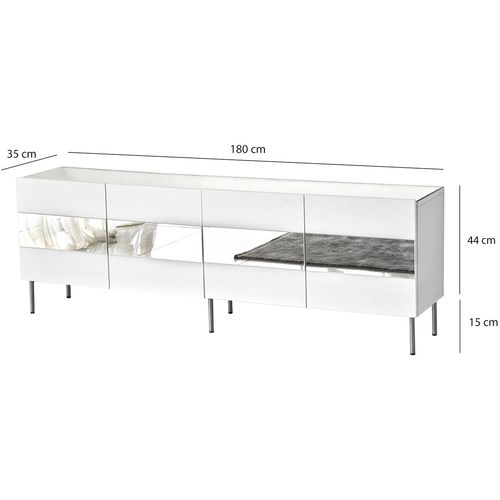 Leon - White, Silver White
Silver TV Stand slika 7