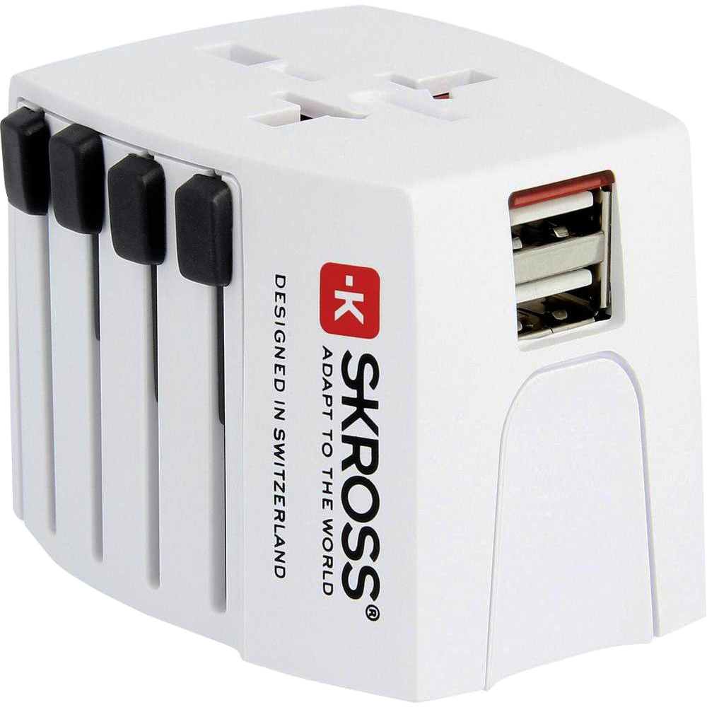 SKROSS Adapter, Putni (Travel), + 2 x USB za punjenje, 2100mAh  - 1.302930 slika 3