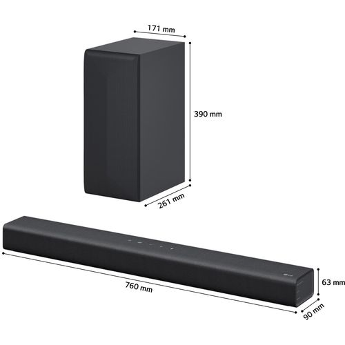 LG soundbar S60Q 300W 3.1 crna slika 5