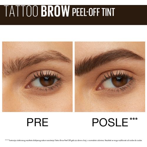 Maybelline New York Tattoo Brow Peel-Off gel za obrve Warm Brown slika 3