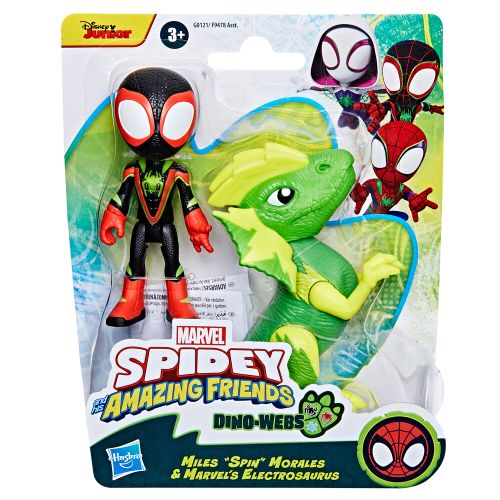 Marvel Spidey and his Amazing Friends Miles Spin Morales & Marvels Electrosaurus figure slika 1