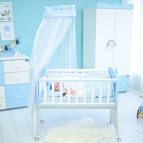 LORELLI FIRST DREAMS kolijevka za bebe White/Stone Grey slika 4