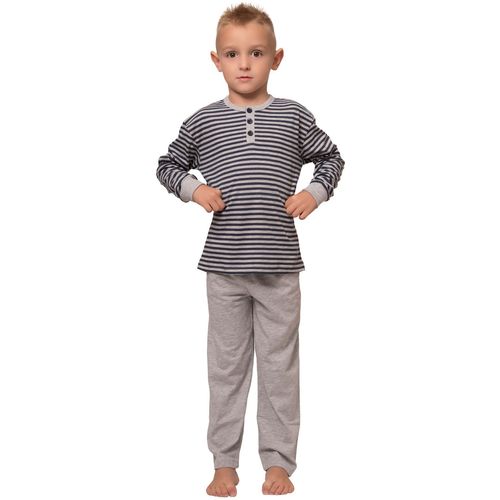 Dječja muška pamučna pidžama s gumbima slika 4