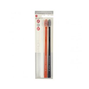 Swissdent Colours Soft-Medium Toothbrushes (black, orange, white) 3 pcs