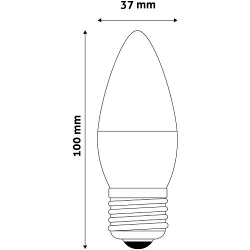 Avide LED SMD sijalica sveća E27 580lm C37 6K 6W slika 2