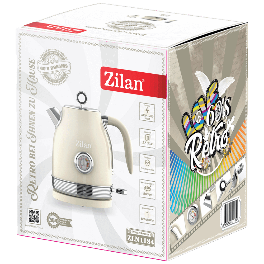 Zilan Kuhalo za vodu, zapremina 1.7 l, 2200 W, Retro - ZLN1184 slika 2