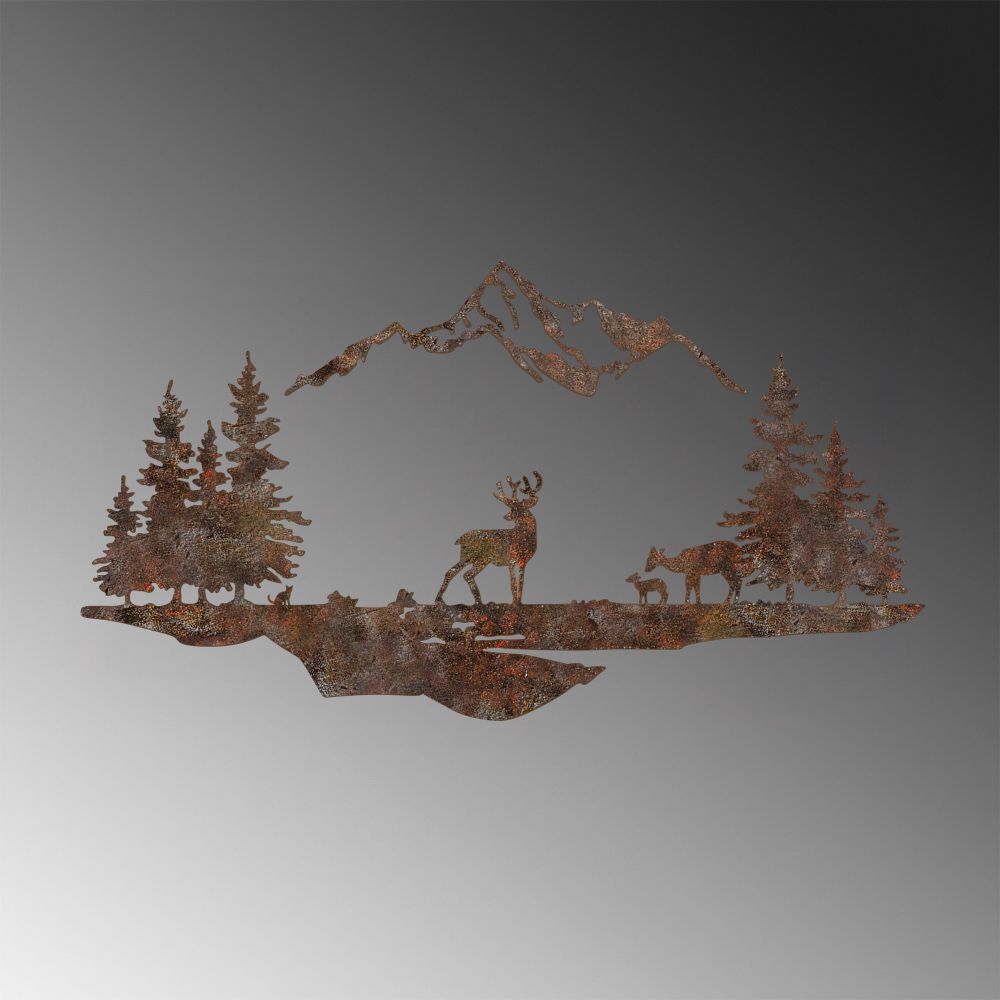 Decorative metal wall accessory Rusty Landscape 1, colour: antiquation slika 6