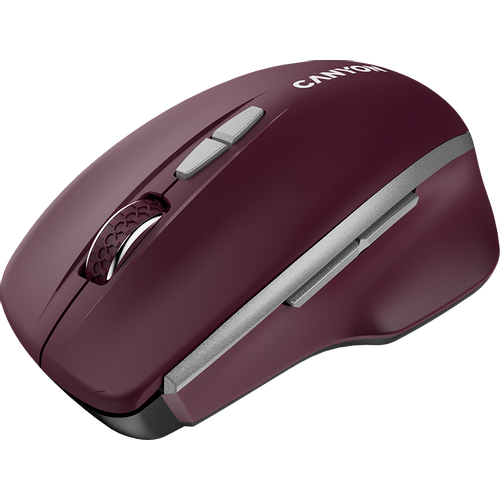 CANYON MW-21, 2.4 GHz Wireless mouse ,with 7 buttons, DPI 800/1200/1600, Battery: AAA*2pcs,Burgundy Red,72*117*41mm, 0.075kg slika 4