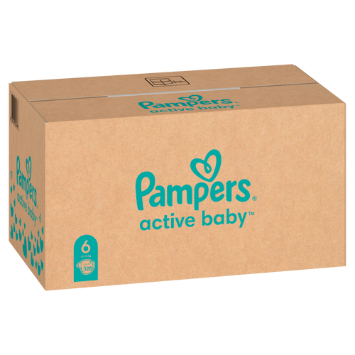 Pampers Active Baby - XXL Mjesečno Pakiranje Pelena veličina 6, 128 komada slika 3