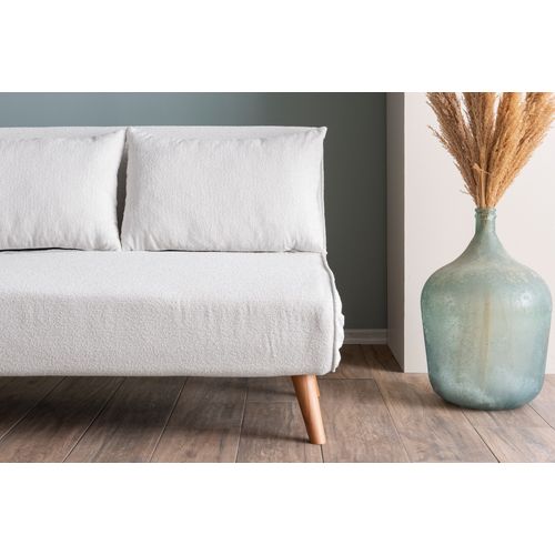 Atelier Del Sofa Dvosjed, Folde 2-Seater - Teddy Fabric - Cream slika 7