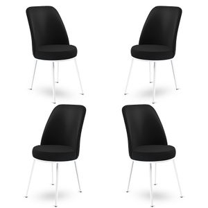 Dexa - Black, White Black
White Chair Set (4 Pieces)