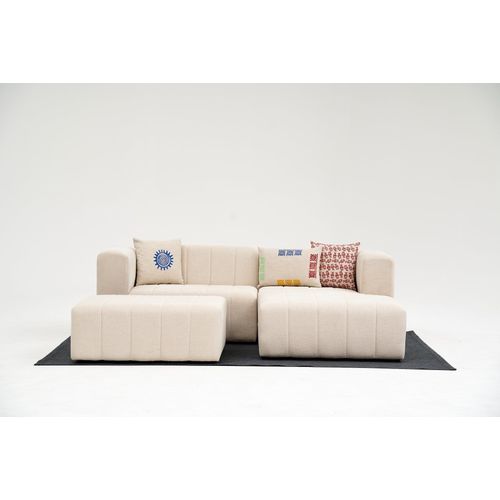 Beyza Mini Right - Krem Ugaona Sofa slika 2