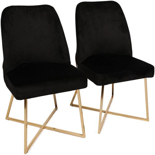 Woody Fashion Set stolica (2 komada), Zlato Crno, Madrid 133 slika 1