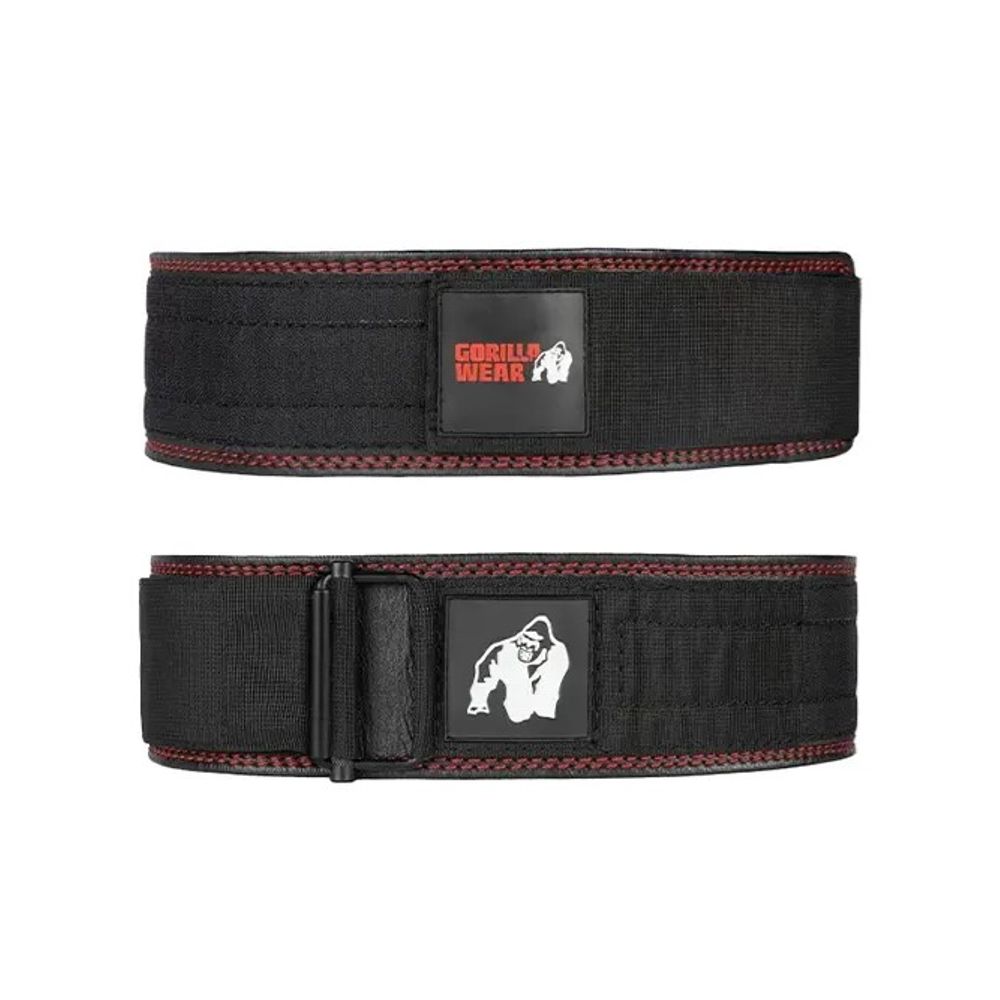 Gorilla Wear Premium Kožni pojas za dizanje tegova 10 cm, Crni slika 1