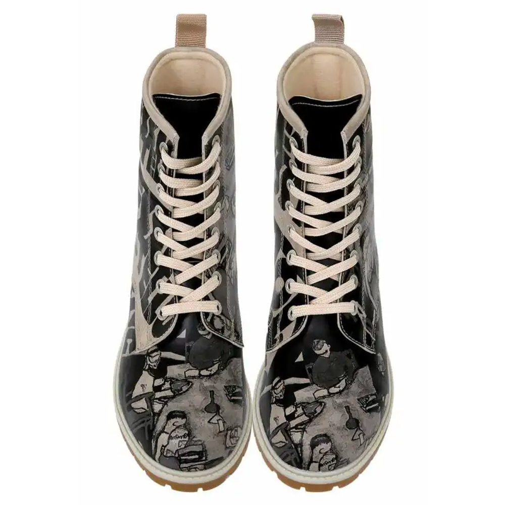 DOGO Duboke čizme Long Boots Supper BlackWhite slika 2