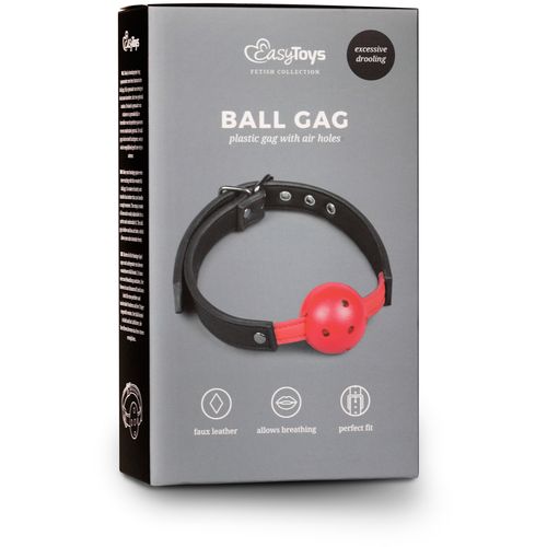 Gag s PVC kuglicom, crveni slika 3