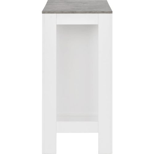 Barski stol s policom bijeli 110 x 50 x 103 cm slika 33