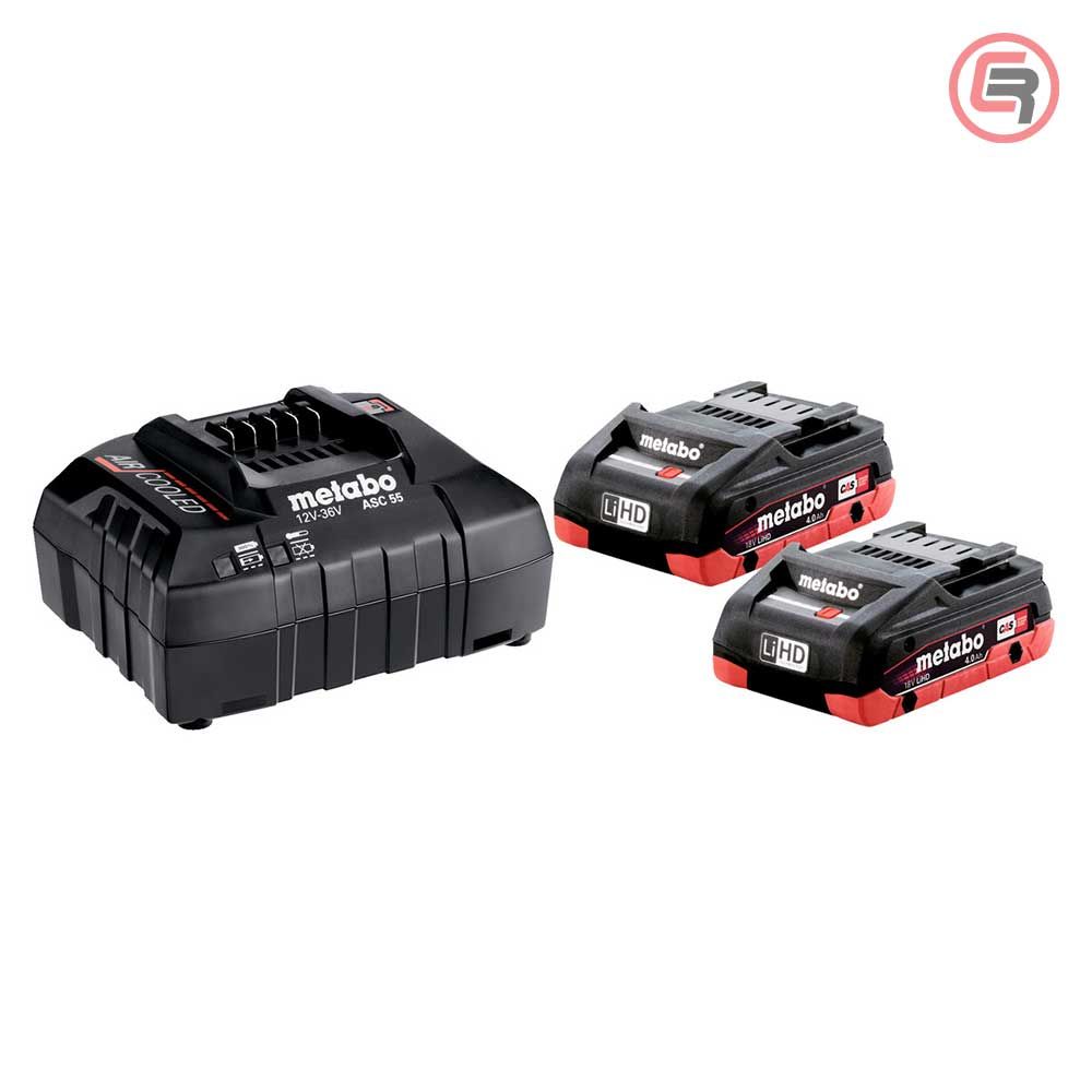 Metabo Basic Set Baterija 18 V / 2 × 4.0 Ah LiHD + Punjač ASC 55 – 685163000 slika 1