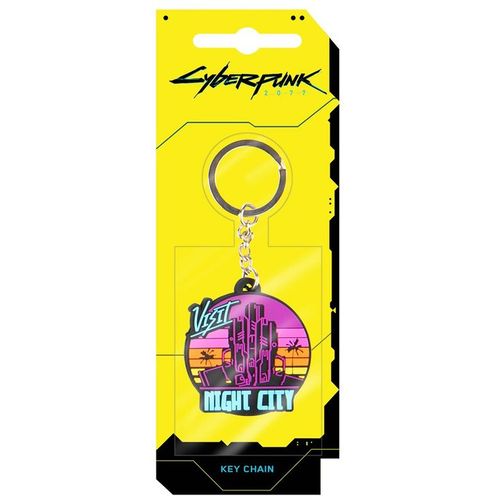 Cyberpunk 2077 Visit Night City PVC Keychain Multicolor slika 1