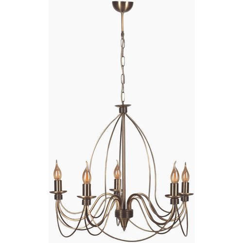 Berfin 5 Li Eskitme Rustik Multicolor Chandelier slika 2