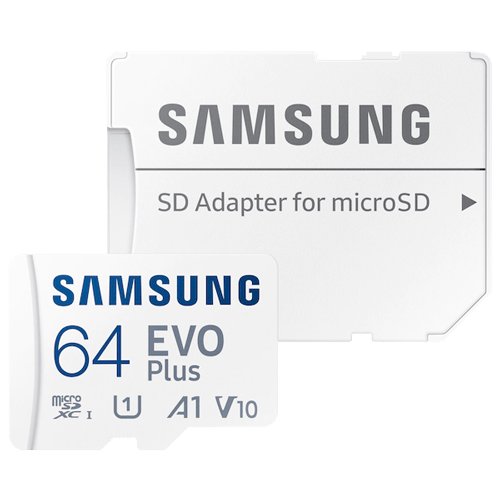 Samsung MB-MC64KA/EU MicroSD 64GB, EVO Plus, SDXC, UHS-I U3 V10 A1, Read 130MB/s, for 4K and FullHD video recording, w/SD adapter slika 1