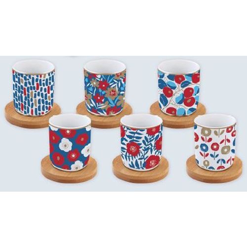 Easy Life FLOWER POWER BLUE 6u1 set šalica za kavu slika 3