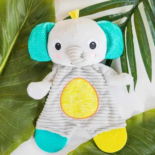 Kids II  Bright Starts  Glodalica - Snuggle & Teethe - Elephant 12347 0M+ slika 4