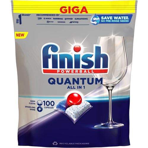 Finish Quantum tablete za mašinsko pranje suđa All in One 100 kom slika 1