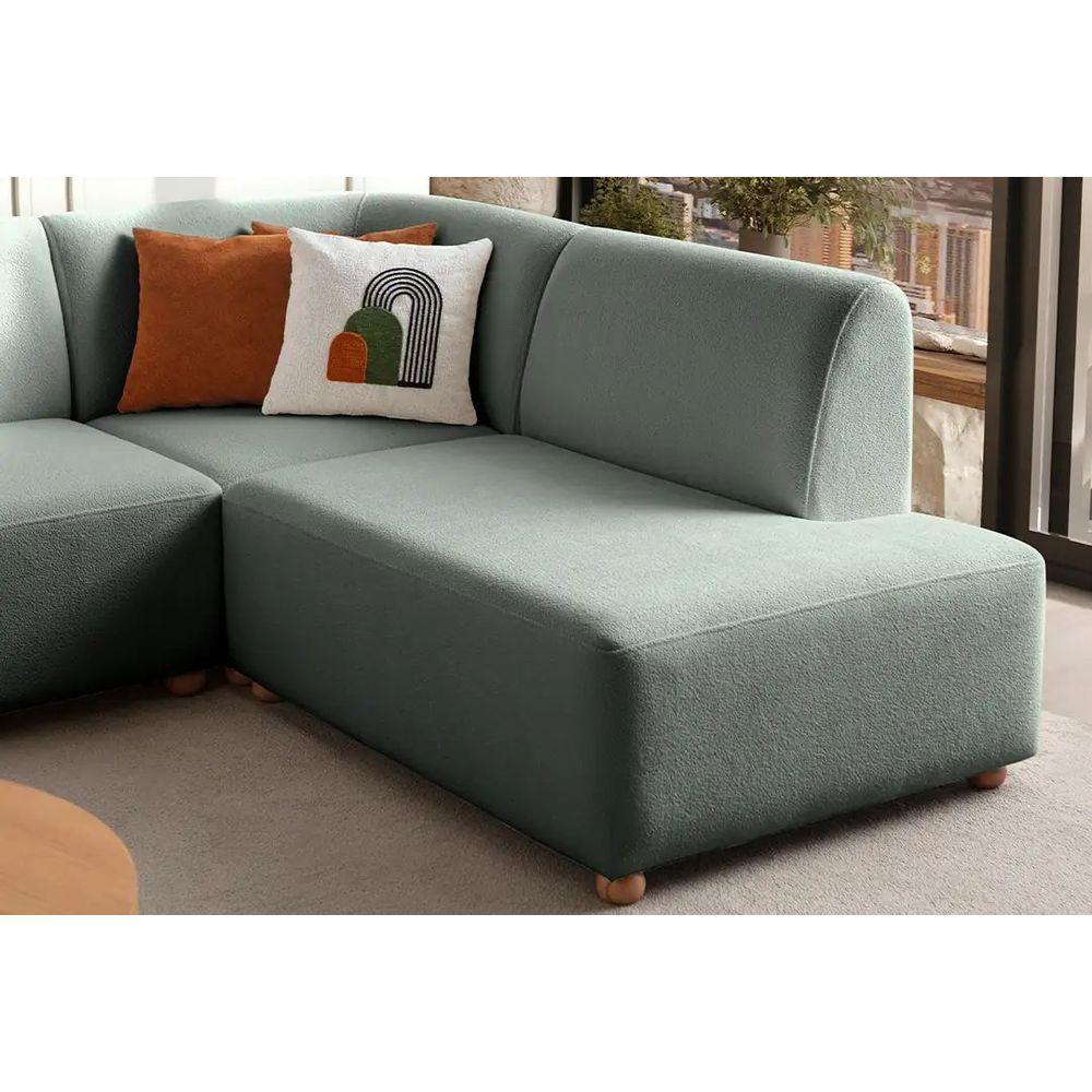 Ugaona Sofa S-Loft Right - boja: morska zelena slika 6