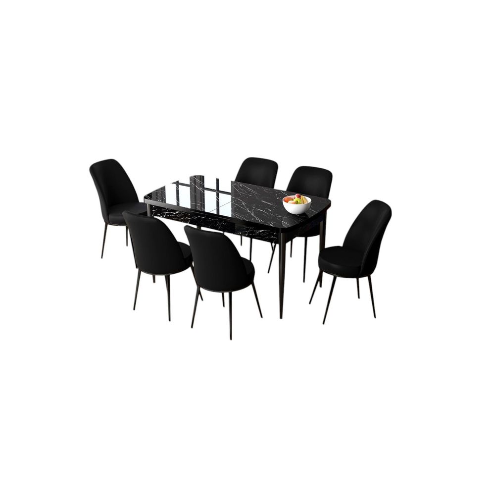 Proširivi set trpezarijskog stola i stolica (7 komada) Zen slika 2