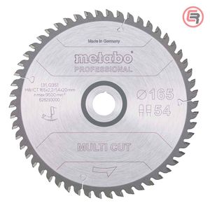Metabo List Kružne Pile 165 x 2,2 / 1,4 x 20 / Z = 54 Multi Cut Professional - 628293000