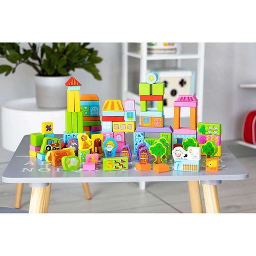 Eco Toys Edukativne Kocke 100Kom - Farma slika 4