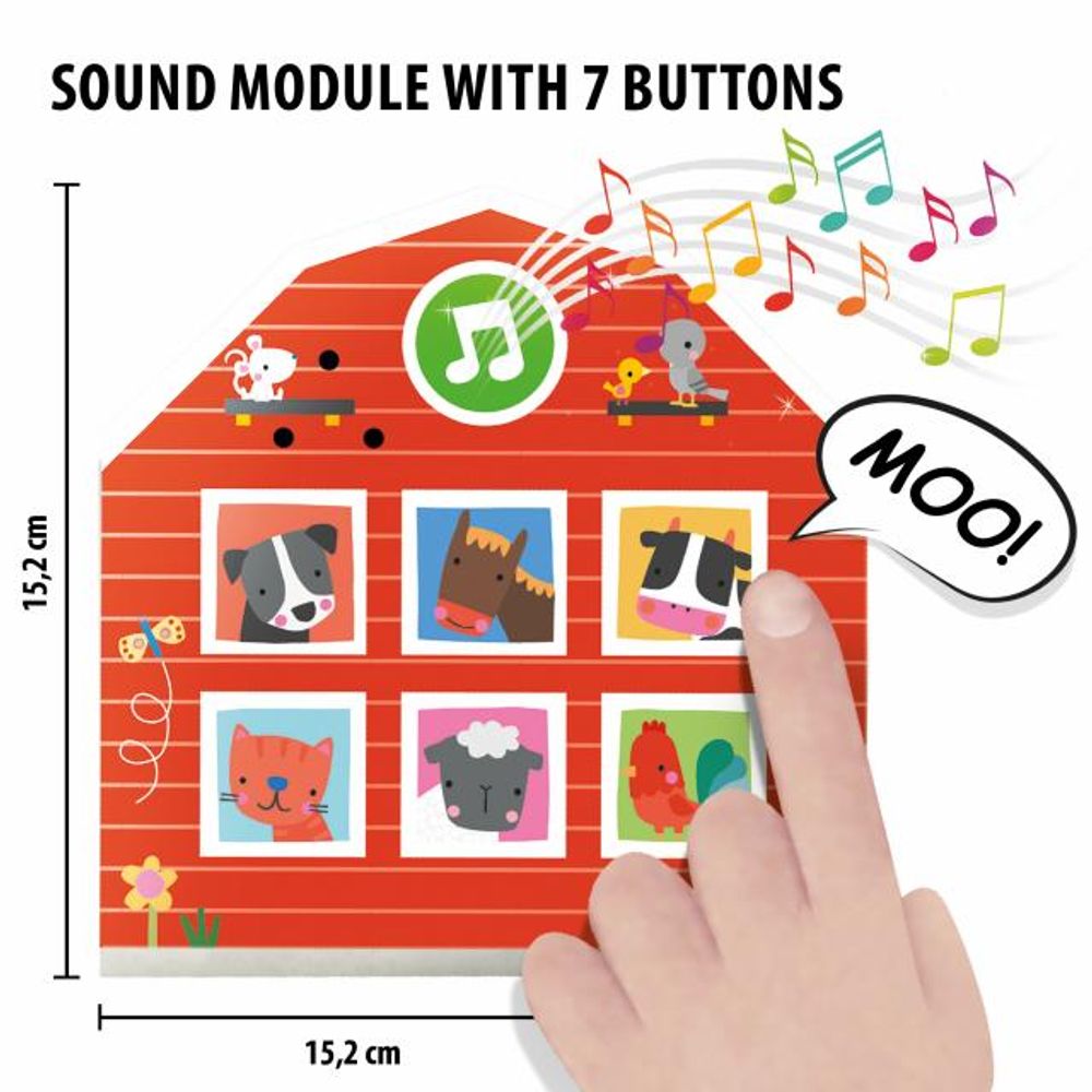 HEADU Montessori Edukativna zvučna slagalica First Animal Sounds slika 3