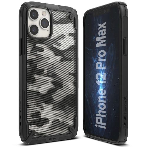 Ringke Fusion X Design izdržljiva futrola s TPU odbojnikom za iPhone 12 Pro Max Camo slika 3