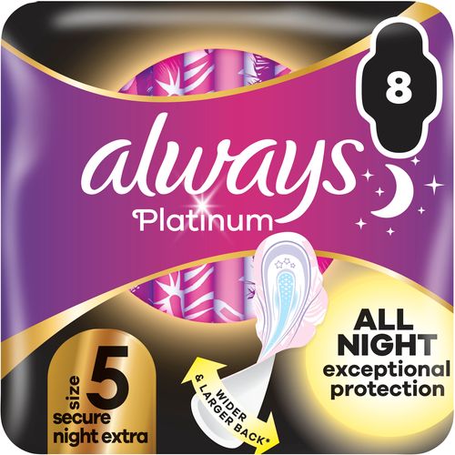 Always higijenski ulošci Platinum Secure Night Extra 8kom slika 1