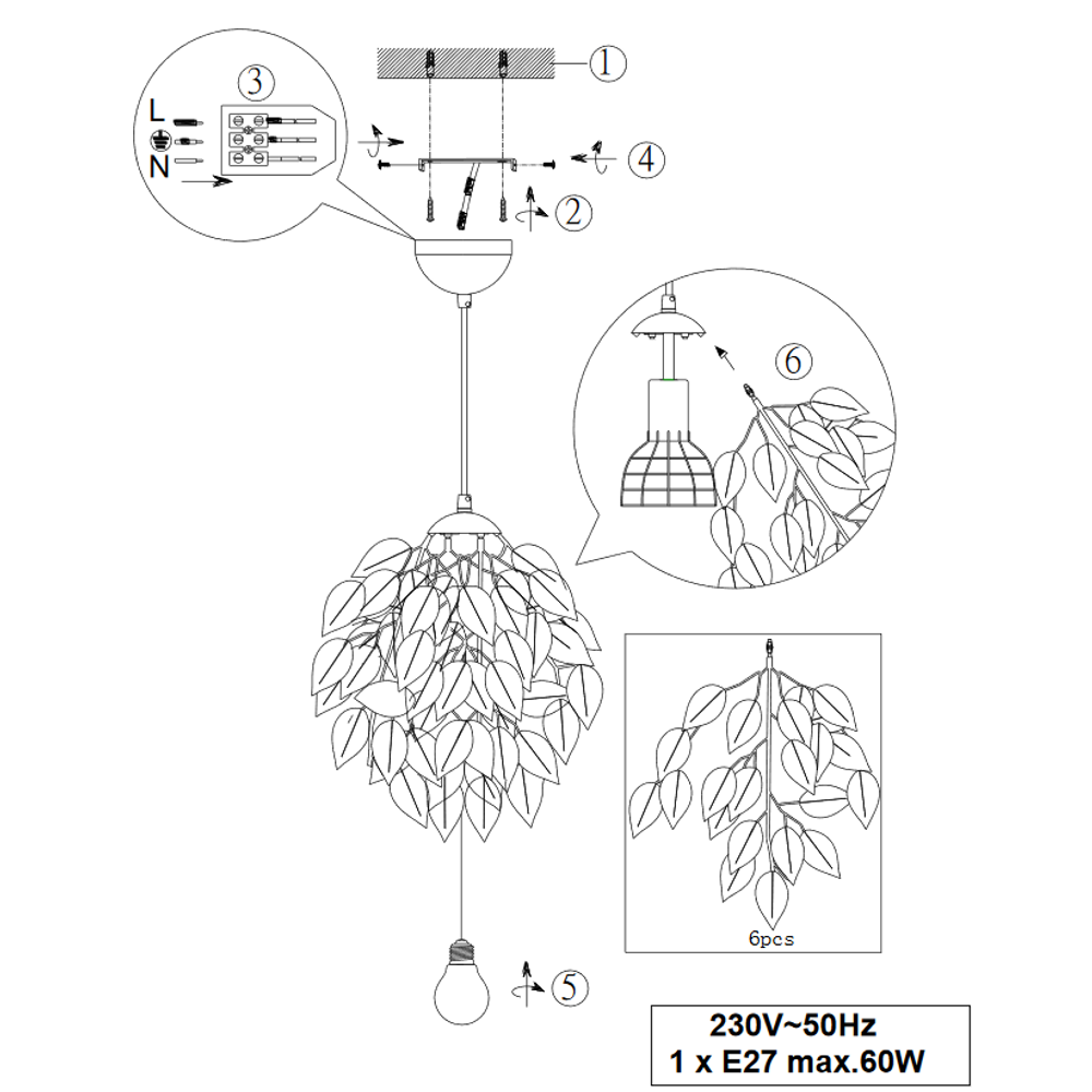 LEAVY VISILICA 1XE-27 slika 2