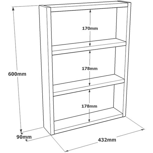 PR1 - A Atlantic Pine Wall Shelf slika 5