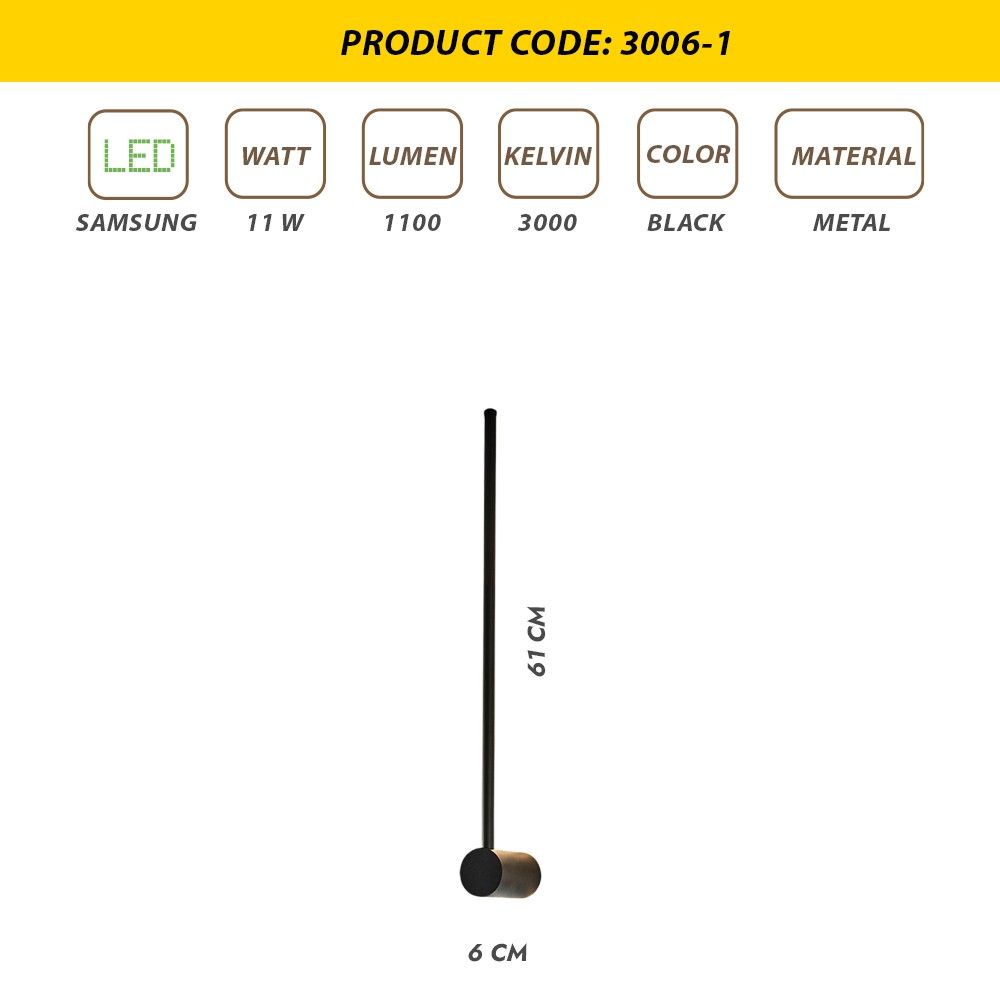 L1171 - Crna Zidna Lampa slika 5