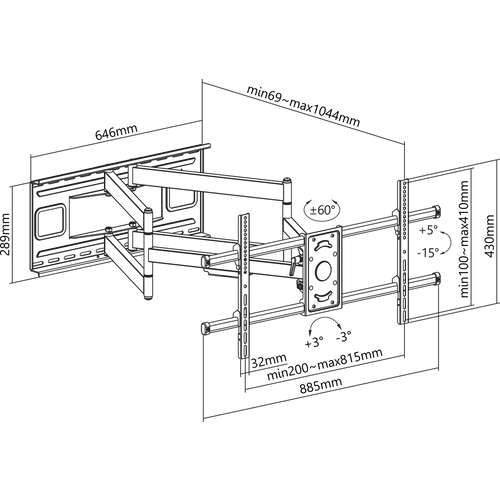 SBOX stalak PLB-4986 (43-90"/80kg/800x400) slika 20