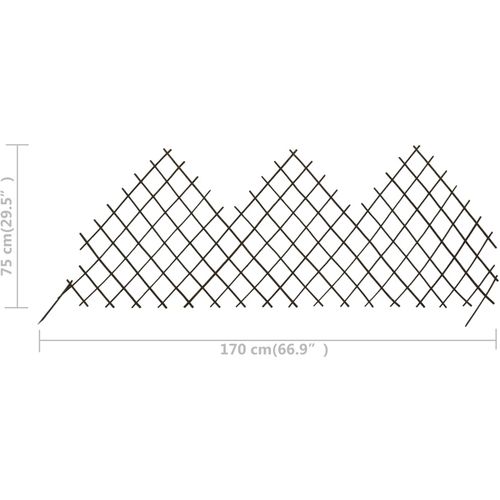 Rešetkaste vrtne ograde 5 kom 170 x 75 cm od vrbe slika 14