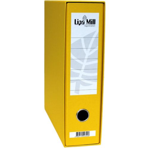 Registrator s kutijom A4, 8 cm, Lipa Mill, žuti slika 1