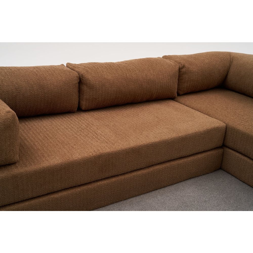 Udobna - Smeđa Ugaona Sofa slika 7